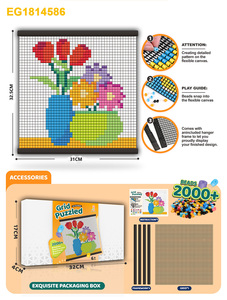 Plus de 2000 <span class=keywords><strong>perles</strong></span> créatives <span class=keywords><strong>pour</strong></span> puzzles en grille, <span class=keywords><strong>perles</strong></span> à fusionner sans repassage, kit de <span class=keywords><strong>loisirs</strong></span> <span class=keywords><strong>créatifs</strong></span> en toile, jouet éducatif DIY <span class=keywords><strong>pour</strong></span> enfants, développement de la motricité fine - Product Image 6