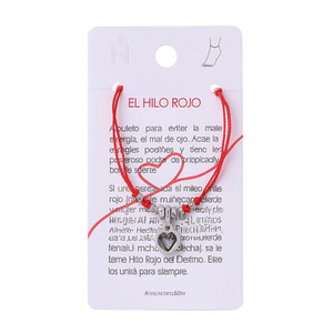 Bracelet de cheville en acier inoxydable El Hilo Rojo avec cordon rouge porte-bonheur pour femme, bijoux tendance - Product Image 2