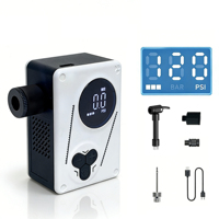 Automatic Fast Inflate bicycle Pump 120PSI Mini Portable Electric Bike air Pump with Presta Schrader Valve