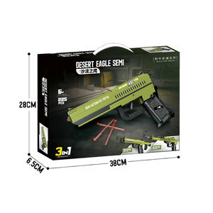 QS personnalisé en plastique préscolaire bricolage assemblage modèle pistolet blocs jouets <span class=keywords><strong>3</strong></span> en 1 Style enfants jeu de tir bloc de construction pistolet ensemble jouets - Product Image 5