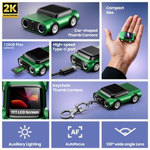 Cámara <span class=keywords><strong>G5</strong></span> con Pantalla LCD de 1.0 Pulgadas, Mini Cámara de Acción Retro, Compatible con Memoria, <span class=keywords><strong>2K</strong></span>, Videocámara Muy Pequeña - Product Image 2