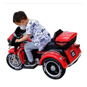 Triciclo eléctrico Abm 5288 para niños, doble tracción, tamaño grande, motocicleta de juguete, color rojo - Product Image 1