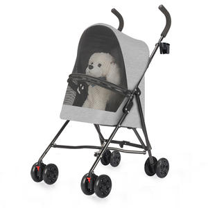 Cochecito Plegable <span class=keywords><strong>para</strong></span> Mascotas, <span class=keywords><strong>Perros</strong></span> Pequeños y Gatos, Ligero y Portátil, con Malla Transpirable y Ruedas Amortiguadoras - Product Image 4