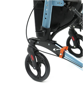 <span class=keywords><strong>Rollator</strong></span>, andador de aluminio de cuatro ruedas, andador con asiento, ligero, plegable, manijas ajustables, andador rodante para personas mayores - Product Image 3