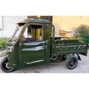 2025 nuevo Triciclo de carga motorizado Semi cabina cerrada EEC EU Stock Triciclo de carga con cubierta de carga de plástico - Product Image 1