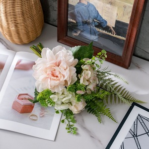 Bouquet de mariage CallaFloral, fleurs artificielles, pivoine, noué à la main, décoration d'intérieur, décoration murale CF02042 - Product Image 1