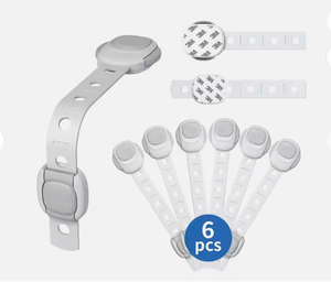 An Toàn Trẻ Em Dây Đeo Ổ Khóa Từ Nhựa Dính Ngăn Kéo Cửa Tủ Ổ Khóa Cho Tủ 3M Băng Bé Bảo Vệ An Ninh - Product Image 1