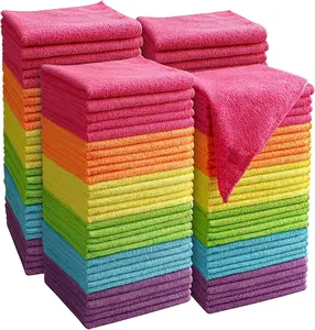 Microfiber Cleaning Cloths, Pack of 120, Highly Absorbent Cleaning Supplies, Lint Free Cloths for Multiple-use