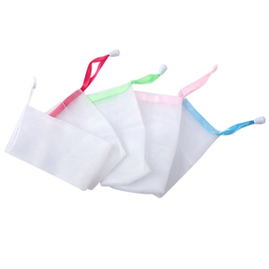 Colorful ribbon foaming net, facial cleansing net, handmade soap, soap <b>bag</b> foaming net, facial cleanser foaming net - Product Image 5