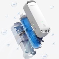 EraClean Générateur d'Ozone Ioniseur Rechargeable par USB 1800mAh 3 en 1 Mural Contrôle Tactile Certifié CE Purificateur d'Air Domestique