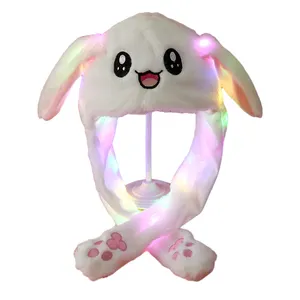 Wholesale Kids Easter Outfits Led Flashing Light Up Rabbit Bunny Hat With Scarf And Gloves