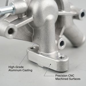 Pompe à eau haute performance pour moto <span class=keywords><strong>Honda</strong></span> <span class=keywords><strong>PCX</strong></span> 125 <span class=keywords><strong>150</strong></span> Vario 125 <span class=keywords><strong>150</strong></span> 19200-KWN-901 ADC12, pièces de refroidissement moteur en aluminium - Product Image 3