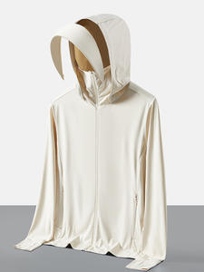 UPF50 여름 울트라 씬 통기성 느슨한 코트-아이스 실크 태양 보호 의류 여성용 남성 <span class=keywords><strong>UV</strong></span> 보호 야외 재킷 - Product Image 5