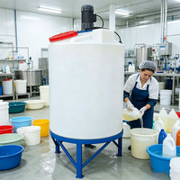 Réservoir de stockage d'eau en polyéthylène de qualité alimentaire de 200 gallons avec agitateur pour poudre détergente, mélange efficace, usine de fabrication certifiée ISO9001