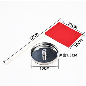 Copa para hoyos de golf de acero inoxidable con banderas rojas y mástiles, suministros portátiles para golf al aire libre para práctica y entrenamiento - Product Image 3