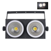 Audiencia de dos ojos de 200W LED con barra de luz lateral COB, luz de relleno para actuación de boda, luz de escenario controlada por DMX