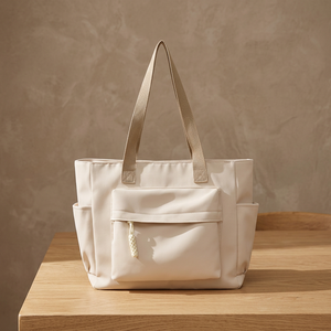 Bolso de mano versátil de alta calidad con bordado para mujer, bolso de hombro abierto portátil de gran capacidad, poliéster, verano y otoño - Product Image 3