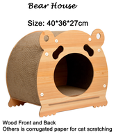 Neue gute Qualität Holz Kratz festigkeit Interieur Katzen haus Katzen bett Haus
