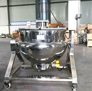 Chaudière industrielle de soupe de bouillie d'acier inoxydable de <span class=keywords><strong>prix</strong></span> usine 50l à 1000l inclinant la bouilloire revêtue - Product Image 5