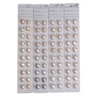 Perles d'eau douce rondes blanches naturelles de grande taille 11-12 mm en paire pour la fabrication de bijoux DIY