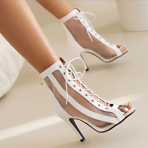 2025 HS0011 Stivali da Ballo <span class=keywords><strong>Jazz</strong></span> in Materiale PU per <span class=keywords><strong>Donna</strong></span> con Diversi Tacchi per Danza Latina e da Sala - Product Image 4