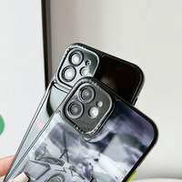 Étui de téléphone personnalisé en gros avec logo TPU+PC, étanche, antichoc, pour 15/16 Pro Max, avec support magnétique, électroplaqué