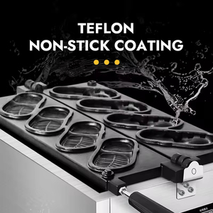 Máquina Comercial Eléctrica para Waffles con Forma de Zueco 220v de Acero Inoxidable para Pan y Snacks con Control de Temperatura por Perilla Antiadherente - Product Image 5