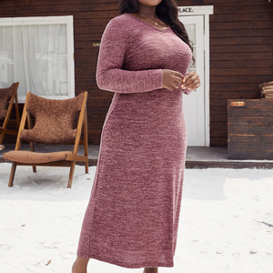 Lässiges, langärmliges, gestricktes Schlaf kleid mit V-Ausschnitt und Übergröße, weiche, schlanke Nachthemden, Nacht kleider für Frauen, <span class=keywords><strong>Xx</strong></span> <span class=keywords><strong>Xxxl</strong></span>, XXL, <span class=keywords><strong>XXXL</strong></span>, XXXXL - Product Image 5