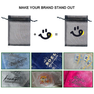 Sacs mini en <span class=keywords><strong>organza</strong></span> blanc pour impression en gros, avec logo personnalisé, sac en <span class=keywords><strong>organza</strong></span> vert avec nœud, pochette en <span class=keywords><strong>organza</strong></span> économique - Product Image 2