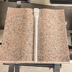 Pierre tombale en granit personnalisée, monument commémoratif en forme de livre, dalle funéraire avec design américain moderne pour marqueur de sépulture de cimetière - Product Image 1