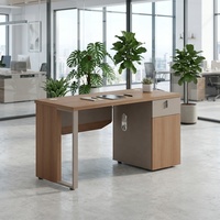 Bureau de personnel modulaire extensible au design moderne, directement de l'usine, avec cadre en bois/aluminium, pieds réglables et tiroir à serrure numérique