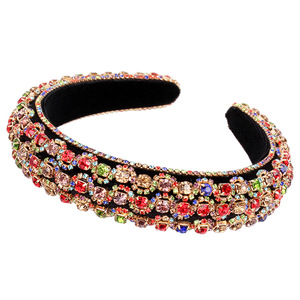 Serre-têtes en strass pour femmes Hua Liyu, argent, or, noir, colorés, en forme de S, accessoires pour cheveux en éponge, coiffe HH0179 - Product Image 5