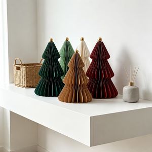 Árbol de Navidad de Papel para Mesa, Decoración Nórdica Minimalista, Árbol Mini Plegable en Forma de Acordeón para Colgar en la Chimenea del Hogar Moderno - Product Image 2
