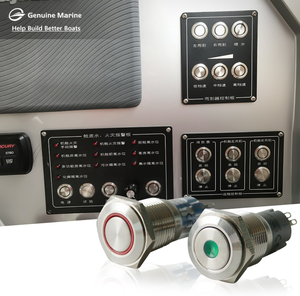 Interruptor de botón iluminado con luz LED para caravana, coche marino genuino, anillo de barco marino - Product Image 1