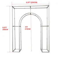 Support de toile de fond en métal 3D en forme d'arche ouverte, cadre en aluminium de 32 mm, housse personnalisée, pour l'entrée d'événements, l'affichage, la décoration de cabine photo de mariage