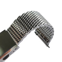 Bracelet de montre haut de gamme en acier inoxydable, fin, 20*16mm, longueur réglable, maille milanaise conique élégante, avec boucle ardillon