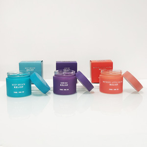 High-End Matte Blue Glass Jars Empty Skin Care Cream Bottle Cosmetic <b>Container</b> For Face Cream Packaging - Product Image 1