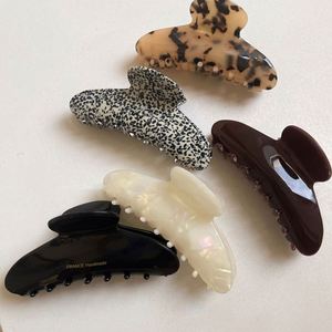 with min <b>Ornament</b> French Fashion Acetate High Quality Elegant <b>Large</b> Pan Kids Hair Claw Clip English Letters Party Use - Product Image 3