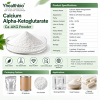 Poudre de CA-AKG en gros, Alpha-Kéto-glutarate de Calcium à particules uniformes, poudre chimique fine pour mélange de formules