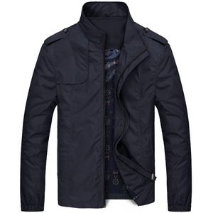 Nouvelle veste décontractée pour homme à col montant, couleur unie, coupe-vent fine - Tissu en nylon léger, fabricant de vestes sur mesure - Product Image 5