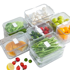 Wholesale New Design Freezer Container Kitchen Food Frozen Fresh Box Refrigerator Reusable Storage with <b>Lid</b> Containers - Product Image 1