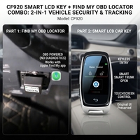 CF920 Kunci Mobil Pintar Universal Layar Sentuh LCD Kunci Mobil Remote Tanpa Kunci Anti Hilang untuk Semua Kendaraan dengan Tombol Start