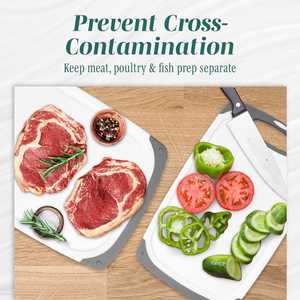 High Quality Eco-Friendly Food Grade PP Rectangle Four Size Anti Slip Cutting Board Handle Kitchen Tool Chopping Block - Product Image 3