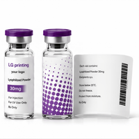 Étiquette personnalisée pour flacon, autocollant pour petite bouteille, emballage d'échantillons pharmaceutiques avec adhésif imperméable, design personnalisé