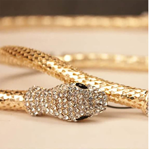 Collier avec pendentif serpent en or pour femmes, <span class=keywords><strong>chaîne</strong></span> moderne, avec strass, en acier inoxydable, nouvelle collection - Product Image 5