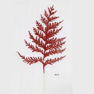 Decoración de purpurina con hojas de Navidad, guirnalda de 13 capas de <span class=keywords><strong>ciprés</strong></span> en 4 colores, rama de PE - Product Image 4