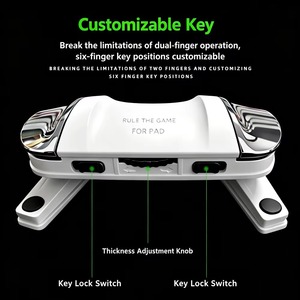 Manette de jeu filaire P1 pour tablette, joystick 6 doigts, haute sensibilité aux clics, confort ergonomique, épaisseur réglable, silicone - Product Image 3
