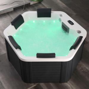 Bañera de Hidromasaje de Lujo para Exteriores, Bañera Acrílica Independiente con Calefacción, con <span class=keywords><strong>Madera</strong></span>, 1.8M, ODM, OEM, <span class=keywords><strong>PRECIO</strong></span> DE FÁBRICA, PLAYA - Product Image 4