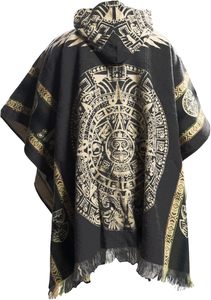 Scialle Quadrato Cinese in Lana di Alpaca Personalizzato DZ OEM con Cappuccio per <span class=keywords><strong>Uomo</strong></span> Motivo Geometrico Serape con Cappuccio Musulmano - Product Image 3