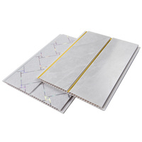 Panneau de plafond en PVC ignifuge haute brillance à prix d'usine pour la décoration de chambre et de salon, entretien réduit et panneau mural WPC personnalisé
